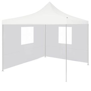 professionaalne kokkupandav peotelk 2 seina, 3x3 m, valge teras