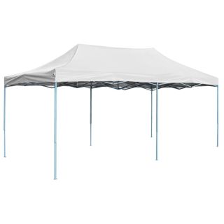 professionaalne kokkupandav peotelk, 3 x 6 m teras, valge