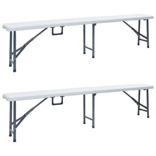 kokkupandavad aiapingid, 2 tk, 180 cm, HDPE, valge