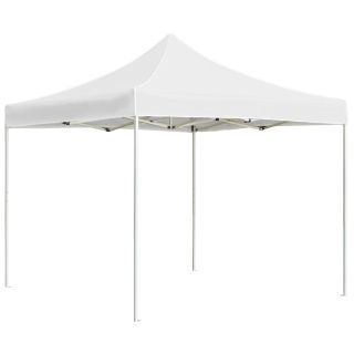 kokkupandav peotelk seintega, alumiinium, 2 x 2 m, valge