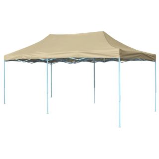 kokkupandav pop-up telk, 3 x 6 m, kreemjas