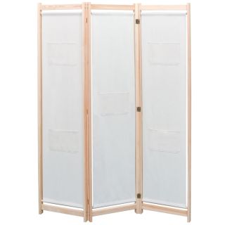 3 paneeliga sirm, kreemjas, 120 x 170 x 4 cm, kangas