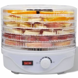 Дегидратор для пищевых продуктов с 6 штабелируемыми лотками, круглый