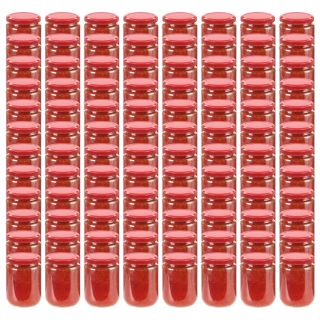 klaasist moosipurgid punaste kaantega 96 tk, 230 ml