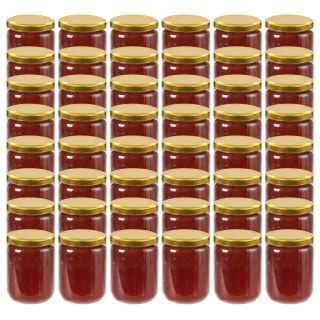 klaasist moosipurgid kuldsete kaantega 48 tk, 230 ml