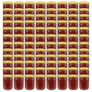 klaasist moosipurgid kuldsete kaantega 96 tk, 230 ml