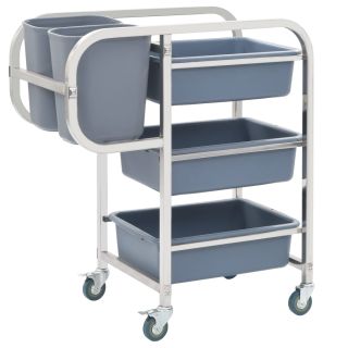 Тележка кухонная с пластиковыми контейнерами, 82x43,5x93 см