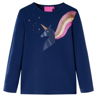 Pikkade varrukatega lastesärk, tumesinine, 140