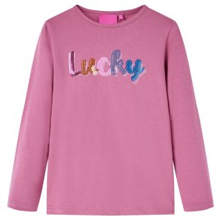 Pikkade varrukatega lastesärk, vaarikaroosa, 128