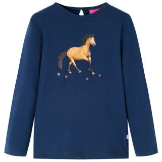 Pikkade varrukatega lastesärk, tumesinine, 128