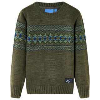Laste kampsun, kootud, khaki, 104
