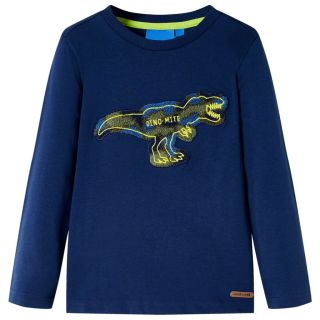 Pikkade varrukatega lastesärk, tumesinine, 128