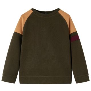 Laste dressipluus, tume khaki ja kaamelipruun, 140