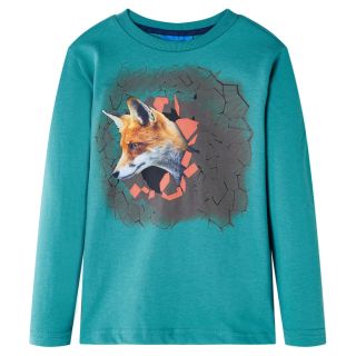 Pikkade varrukatega lastesärk, rohekas-sinine, 104