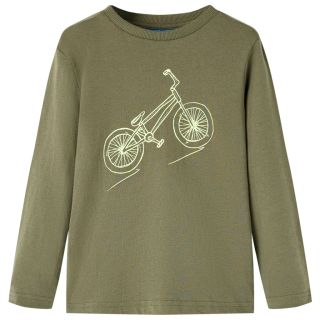 Pikkade varrukatega lastesärk, khaki, 104