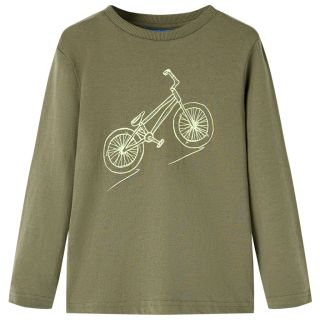 Pikkade varrukatega lastesärk, khaki, 116