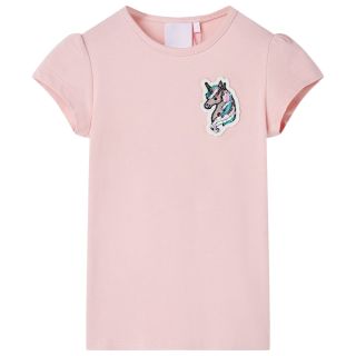 Laste T-särk, heleroosa, 128