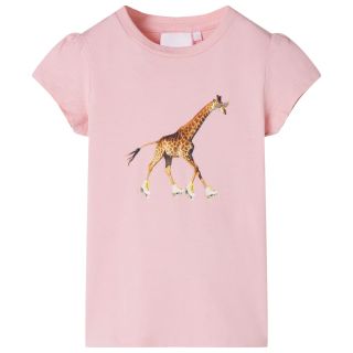 Laste T-särk, heleroosa, 128