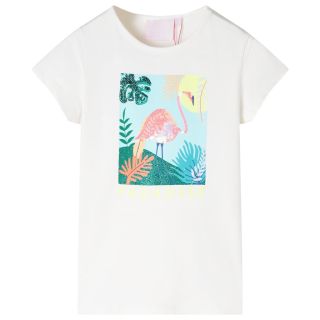Laste T-särk, ekrüü, 128
