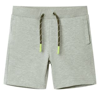 Laste lühikesed püksid pingutusnööriga, hele khaki melange, 140