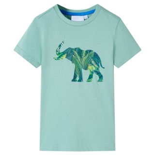Laste T-särk, hele khaki, 116