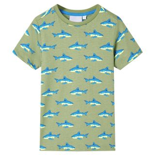 Laste T-särk, hele khaki, 92