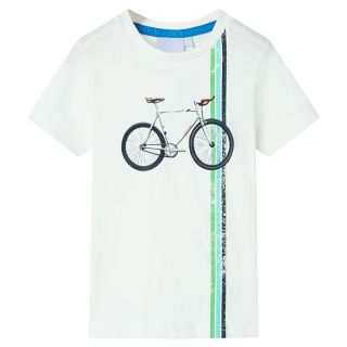 Laste T-särk, lühikeste varrukatega, ekrüü, 128