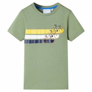 Laste T-särk, lühikeste varrukatega, hele khaki, 128