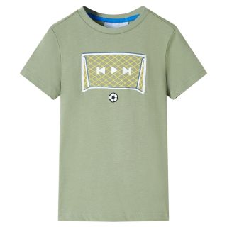 Laste T-särk, hele khaki, 140