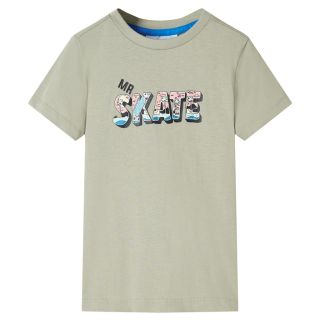 Laste T-särk, hele khaki, 116