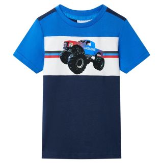 Laste T-särk sinine ja tumesinine 128