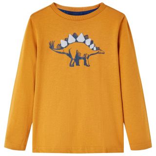 Pikkade varrukatega lastesärk, tume ooker, 116