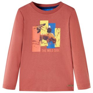 Pikkade varrukatega lastesärk, henna, 104