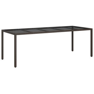 aiapere söögilaud pruun 250x100x75 cm polürotang