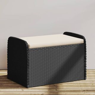 hoiupink istmepadjaga, must, 80 x 51 x 52 cm, polürotang