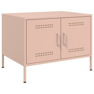 журнальный столик, розовый, 68x50x50,5 см, сталь