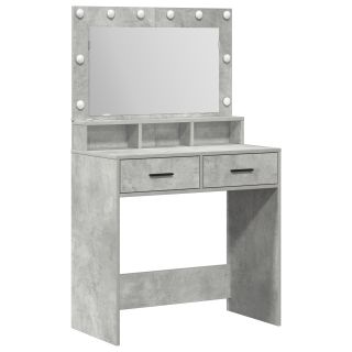 Tualettlaud LED Valgusega Betooni Hall 79x41x135 cm