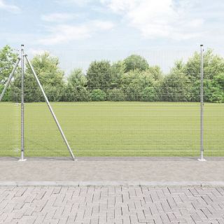 Keeratud Traadi Aiakaitse 13 Flange Postidega 1.6x25 m Tsingitud Teras