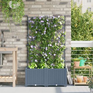 Aianduse anum trellisega 2 tk Helehall 80x40x143 cm