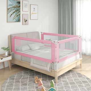 Бортик для детской кроватки, розовый, 160 x 25 см, ткань