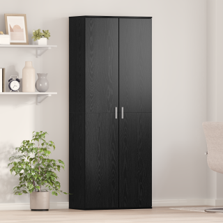 Kõrge Kapp Must Tamm 70x35x180 cm Tehispuit
