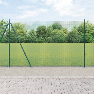 Keeratud Traadist Aiapiire 13 flanged postiga Roheline 1.5x50 m Teras