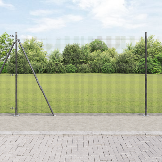 Keevitatud traadi aed 13 flanged postidega Hall 1.5x50 m Teras