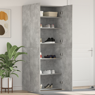 Jalatsikapp Betoonhall 80x35,5x180 cm Tehispuidust