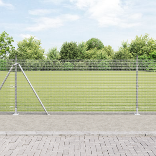 Keermestatud Traat Aed koos 13 Riba Postiga 0.8x25 m Galvaniseeritud Teras