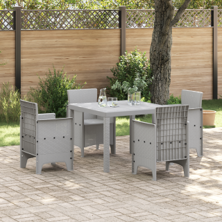 5-osaline Aiatoitlustuskomplekt Helehall Polü Rattan