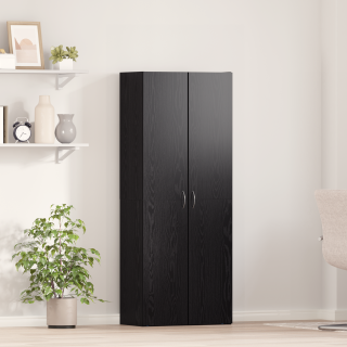 Kartoteegikapp 2-osaline Must tamm Tehispuit 60 x 32 x 153 cm