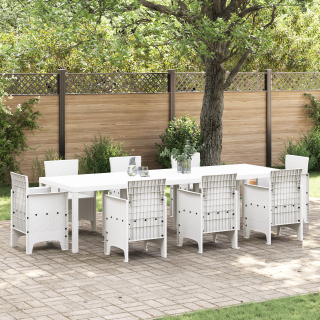 Aialaud Valge 300x100x73 cm Polü Rattan