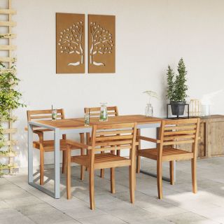 Välitingimustes Söögilaud Hall 160x80x75 cm Teras ja Akaatsiapuit