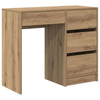 Pruun Kirjutuslaud Artisan Oak Tehispuit Kompaktne Hoiuruum